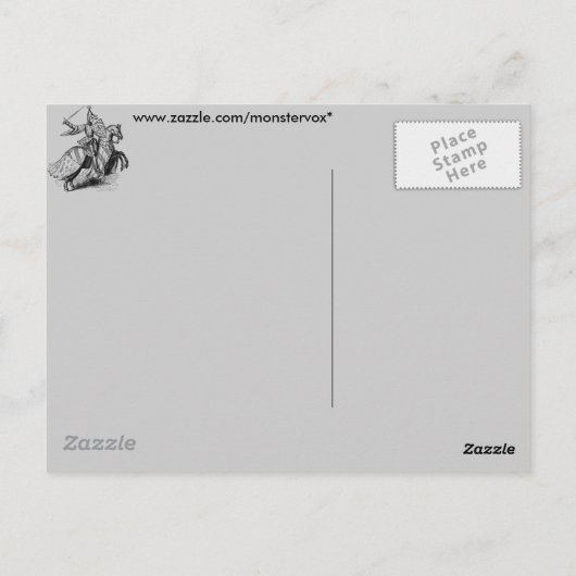 Carte Postale Chevalier à cheval (Dos)