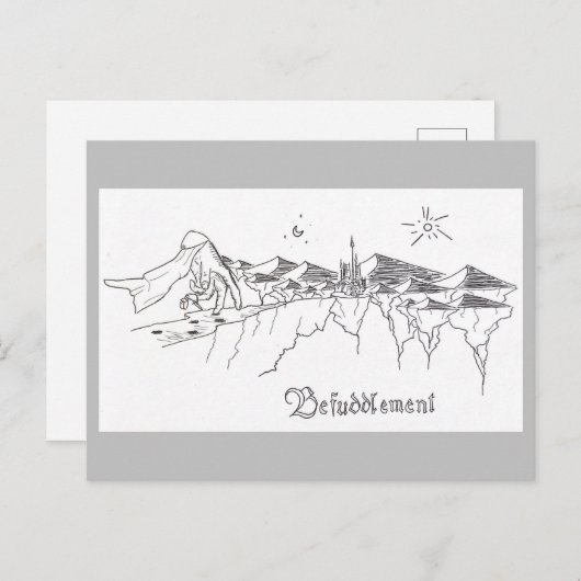 Carte Postale Chevalier à main (Devant / Derrière)