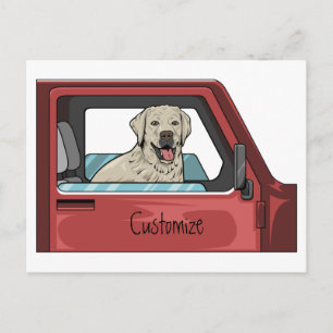 Carte Postale Chevalier de chiens de laboratoire à canon de tir