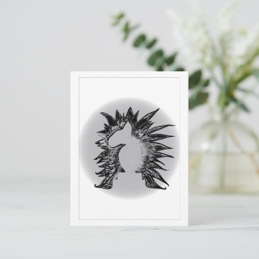 Carte Postale Chevalier d'échecs EBT illustration d'art moderne (Debout devant)