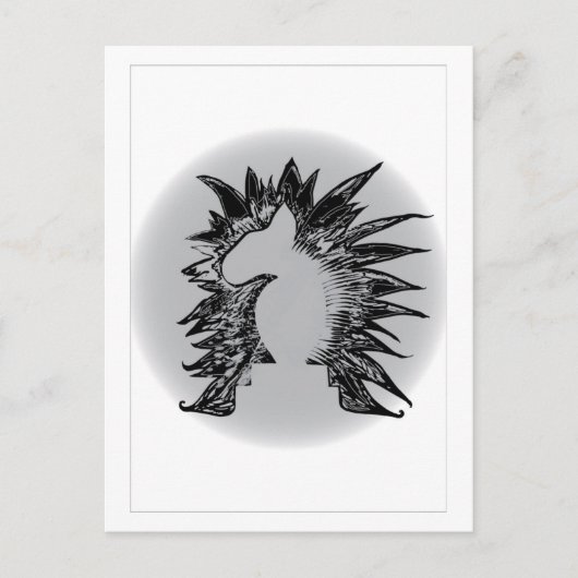 Carte Postale Chevalier d'échecs EBT illustration d'art moderne (Devant)