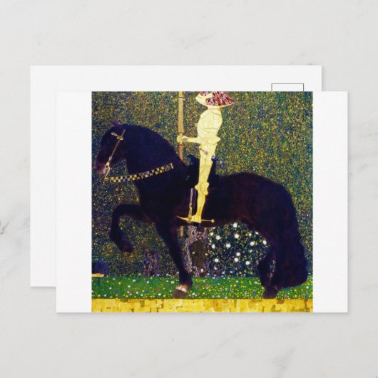 Carte Postale Chevalier d'or, Gustav Klimt (Devant / Derrière)