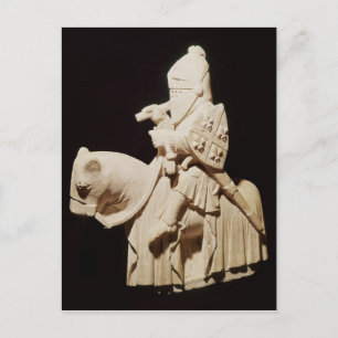 Carte Postale Chevalier en armure sur son cheval