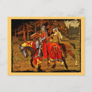 Carte Postale Chevalier et chevalerie Maiden
