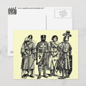 Carte Postale Chevalier médiéval (Devant / Derrière)