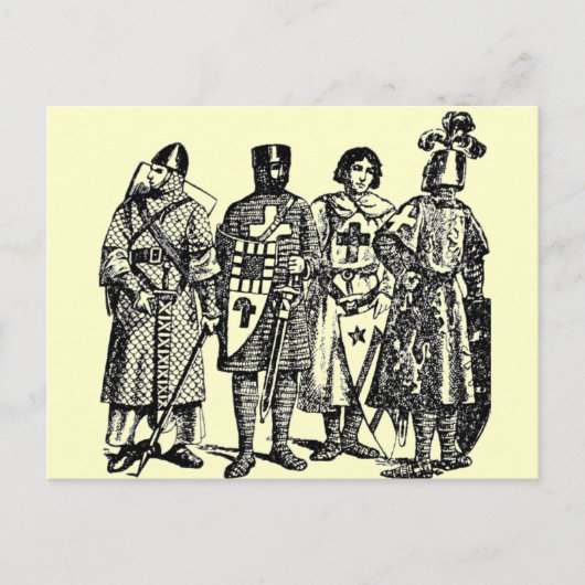 Carte Postale Chevalier médiéval (Devant)