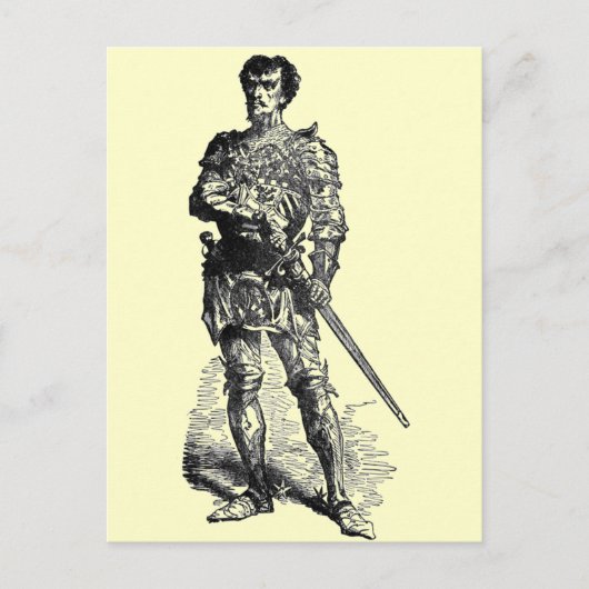 Carte Postale Chevalier médiéval (Devant)