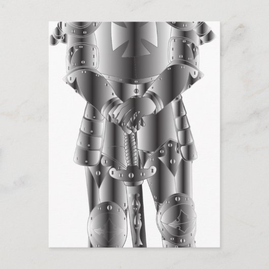 Carte Postale Chevalier métallique (Devant)