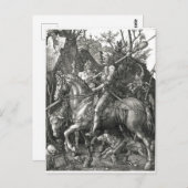 Carte Postale Chevalier, Mort & Diable - Albrecht Dürer c. 1513 (Devant / Derrière)