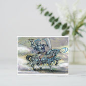 Carte Postale Chevalier n Dragon (Debout devant)