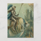 Carte Postale Chevalier Poisson Ange Drôle (Devant)