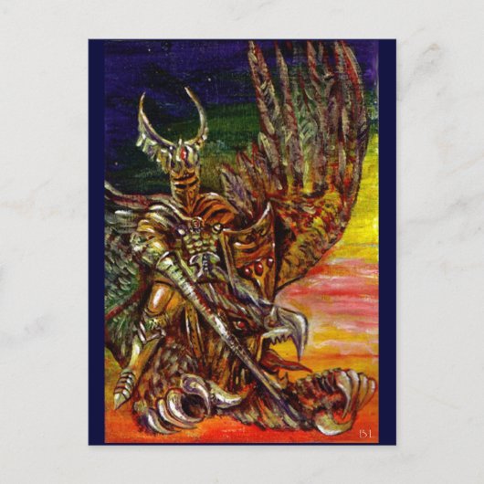 CARTE POSTALE CHEVALIER SOMBRE (Devant)