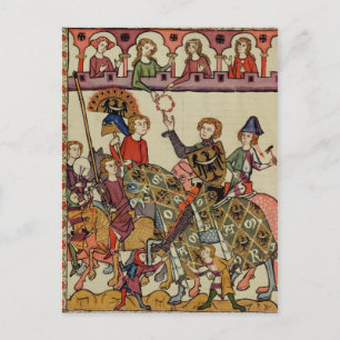 Carte Postale Chevalier victorieux, XIVe siècle
