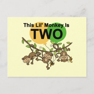 Carte Postale Chevaliers et Dons de 2e anniversaire Swing Monkey