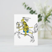 Carte Postale Chevaliers Médiévaux Chevaliers Lions Castle Party (Debout devant)