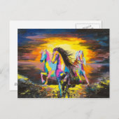 Carte Postale Chevaux (Devant / Derrière)