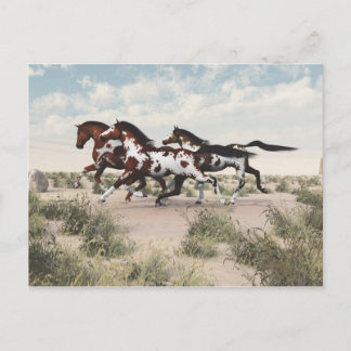 Carte postale Chevaux au galop