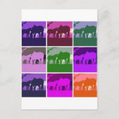 Carte Postale Chevaux d'art pop (Devant)