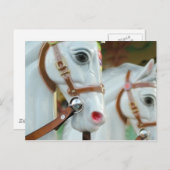 Carte postale Chevaux de carrousel (Devant / Derrière)