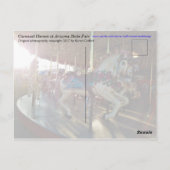 Carte Postale Chevaux de carrousel colorés / Carnaval (Dos)