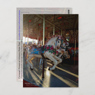 Carte Postale Chevaux de carrousel colorés / Carnaval