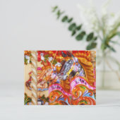 Carte Postale Chevaux de Carrousel Fun Lumineux (Debout devant)