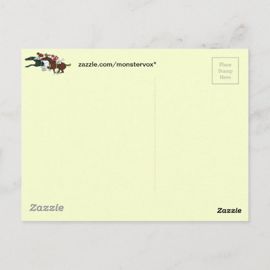 Carte postale Chevaux de course (Dos)