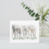 Carte Postale Chevaux de course Abstraits (Debout devant)