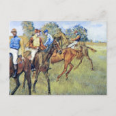 Carte Postale Chevaux de course Jockeys (Devant)