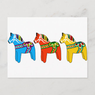 Carte Postale Chevaux de Dala suédois