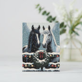 Carte Postale Chevaux de fête | Joyeux Noël (Debout devant)