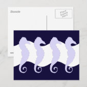 Carte Postale Chevaux de mer 3 (Devant / Derrière)