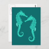 Carte Postale Chevaux de mer Seepferdchen (Devant / Derrière)