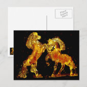 Carte Postale Chevaux de verre de Murano Italie (Devant / Derrière)