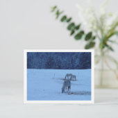 Carte postale Chevaux d'hiver bleu (Debout devant)