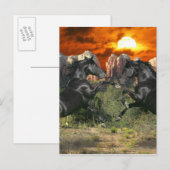 Carte Postale Chevaux d'Imaginaire : Magie noire (Devant / Derrière)