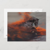 Carte Postale Chevaux d'Imaginaire : Nuages (Devant / Derrière)