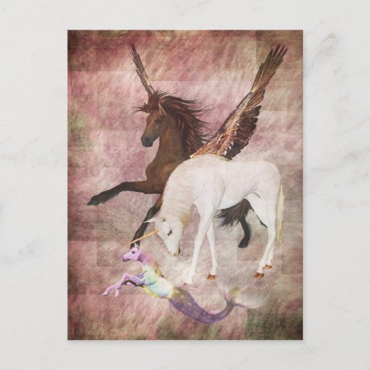 Carte Postale Chevaux d'Imaginaires (Devant)