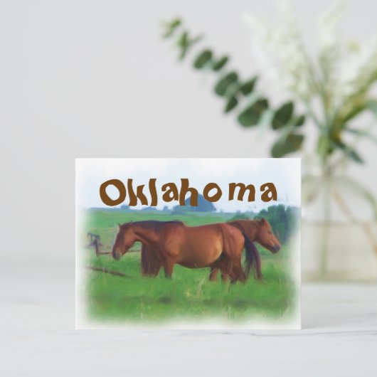 Carte Postale Chevaux d'Oklahoma 2 (Debout devant)