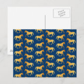 Carte Postale Chevaux d'or (Devant / Derrière)
