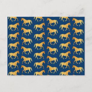 Carte Postale Chevaux d'or