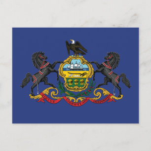 Carte Postale Chevaux du drapeau de l'État de Pennsylvanie