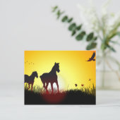 Carte Postale chevaux du matin (Debout devant)