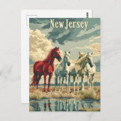Carte Postale Chevaux du New Jersey (Devant / Derrière)