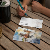 Carte postale Chevaux du parc national de l'île Cu