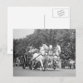 Carte Postale Chevaux du service d'incendie, 1925 (Devant / Derrière)