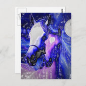 Carte Postale Chevaux et nuit (Devant / Derrière)