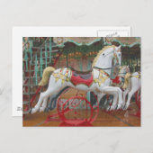 Carte Postale Chevaux faire le tour (Devant / Derrière)