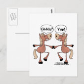 Carte Postale Chevaux Giddy Up (Devant / Derrière)