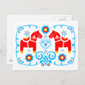 Carte Postale Chevaux Red Dala (Devant / Derrière)